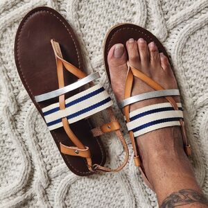 Mossimo Supply Co. Sonora Stripe thong gladiator sandals Size 7
